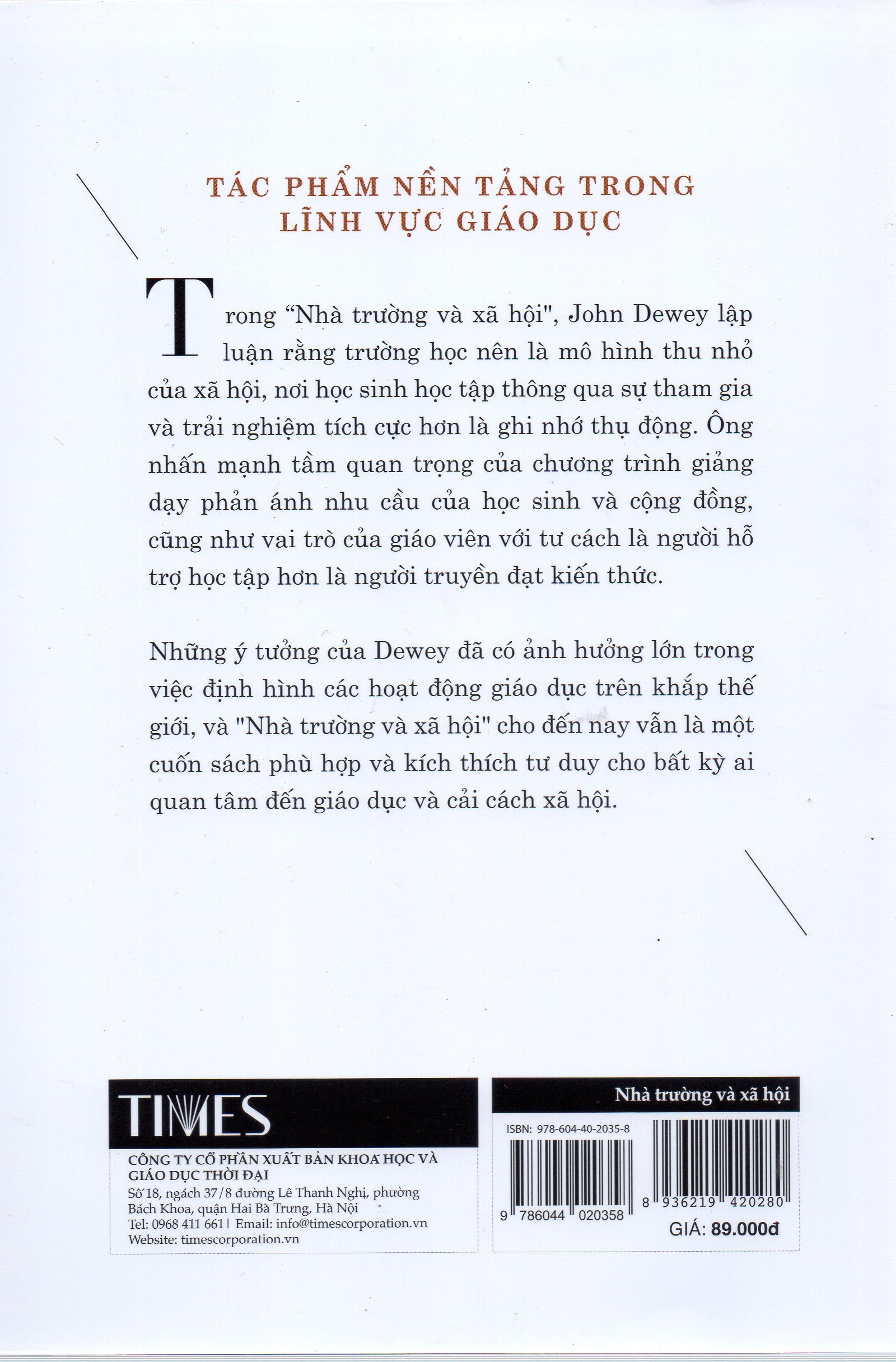 John Dewey - Nhà trường và xã hội
