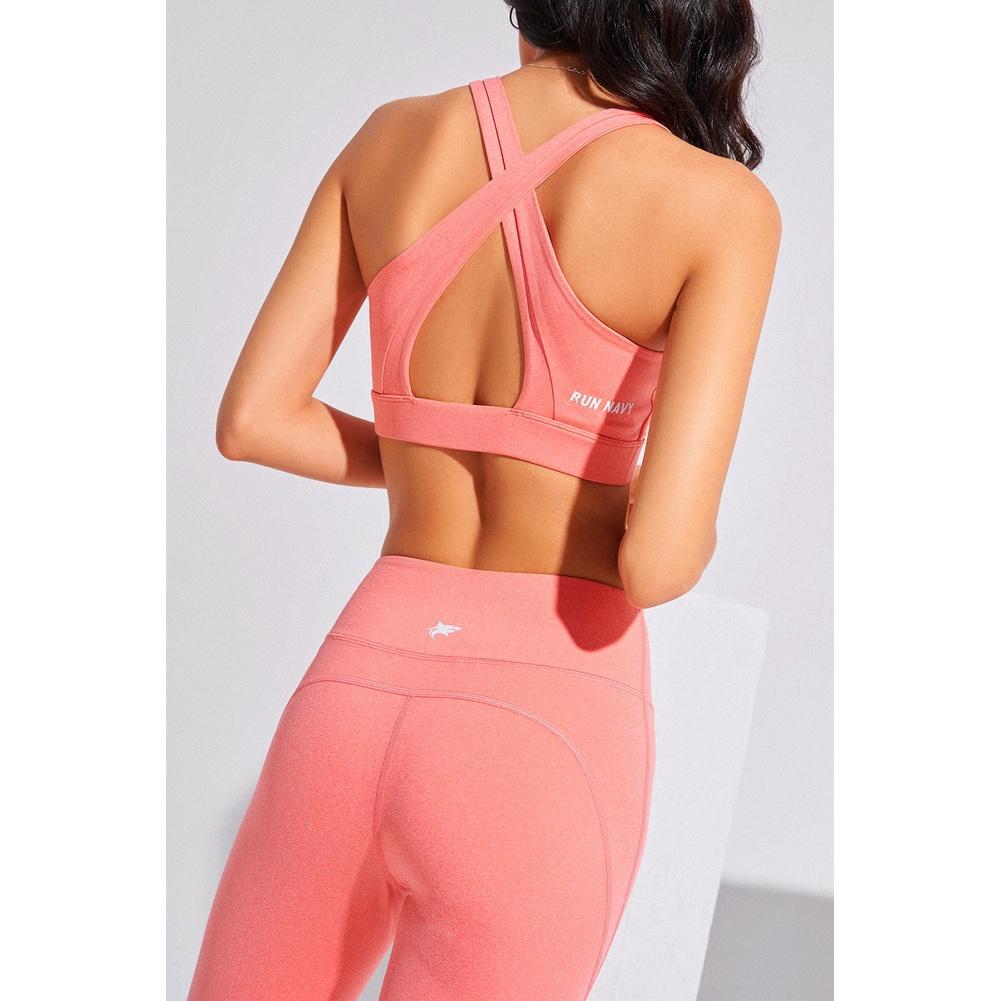 Set đồ tập Gym Yoga Running 9265 - Aó bra quai chéo, quần legging lưng cao, có đệm mút ngực đi kèm