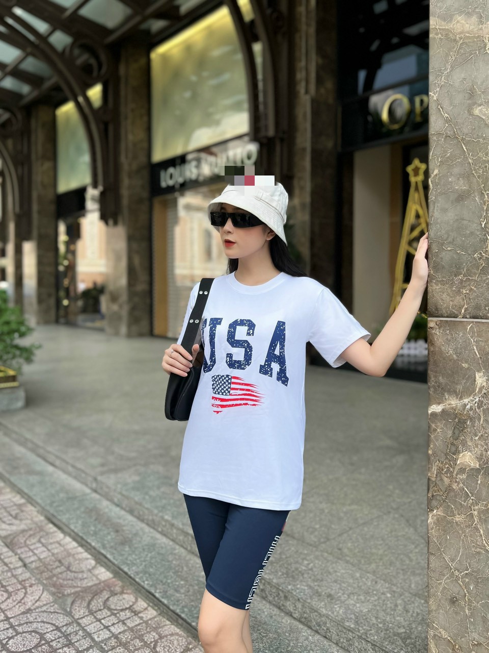 Áo Thun Nam Nữ Mặc Đẹp, Họa Tiết in Hình Cờ Mỹ, Hình Chữ USA, Chất Thun Cotton 100% Mịn Mát, Form Chuẩn, Mã TM002