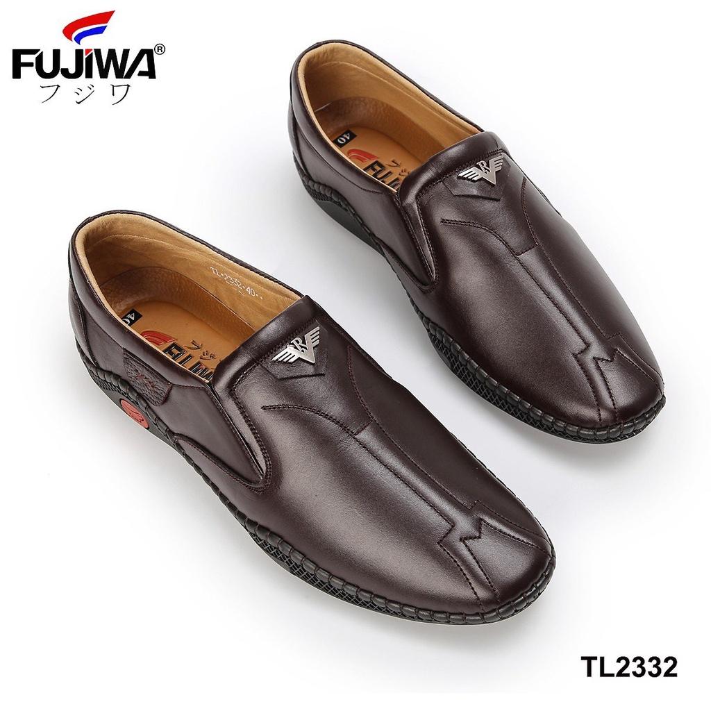 Giày Lười Giày Da Bò Nguyên Miếng Da Bò Fujiwa - TL2332. 100% Da bò thật Cao Cấp loại đặc biệt. Giày bảo hành 12 tháng