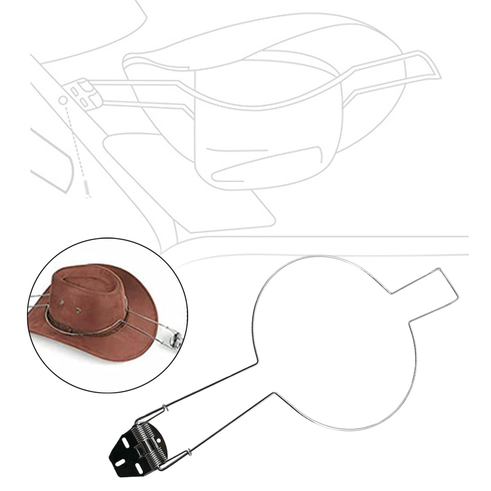 Cowboy Hat Holder, Built in Spring Sturdy Heavy Duty Hat Bracket Hanger Hat Rack Hat Clip, keep your hat from ending up in trunk floor board