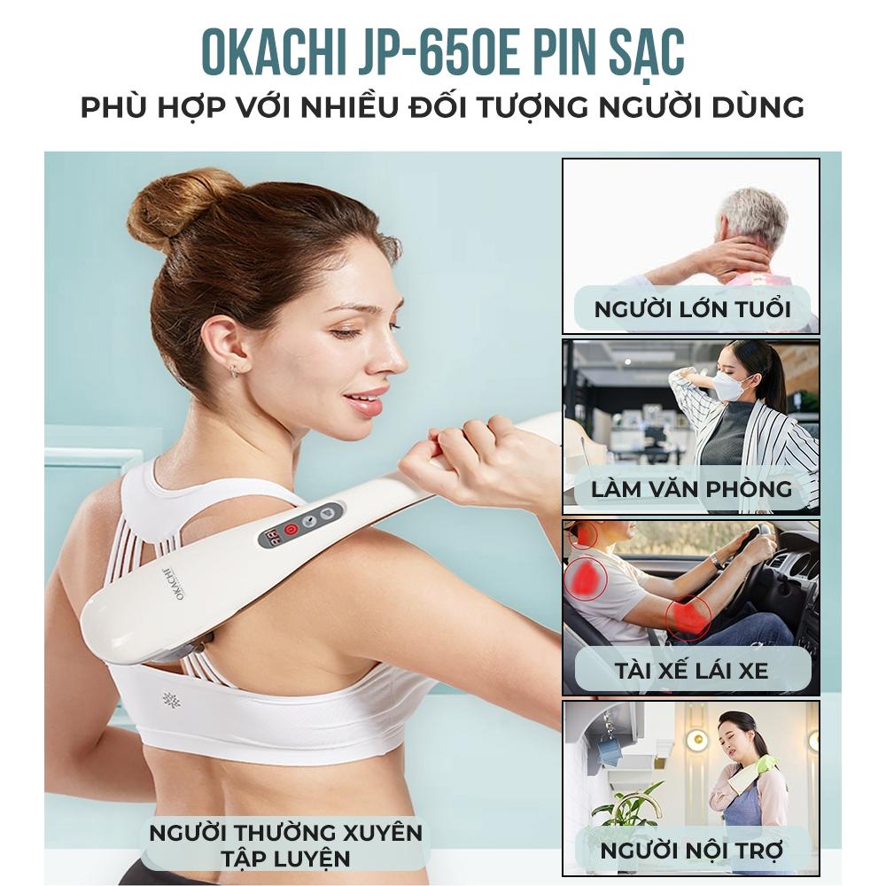 Máy massage cầm tay OKACHI JP-650E (Pin sạc)