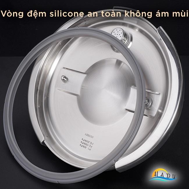 Nồi áp suất đa năng bếp từ inox 304 7L cao cấp độ bền cao chống cháy nổ hầm nhanh hơn tiết kiệm năng lượng HADU