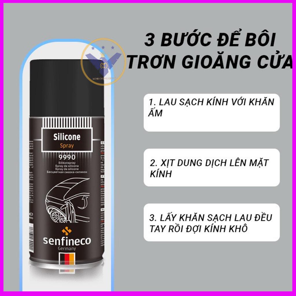 Xịt dưỡng làm mềm ron cao su Senfineco 9990 Silicone Spray - 450ml