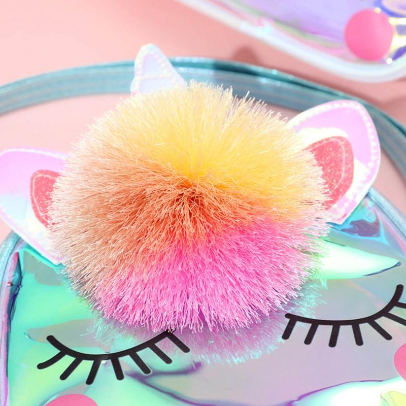Hoạt Hình Kỳ Lân Ví Đầy Màu Sắc Túi Jelly Túi Túi Thời Trang Đeo Vai Trẻ Em Túi Xách Tay Dây Đeo Thắt Lưng Ví Nữ Mini Tất Cao Cổ Ly Hợp