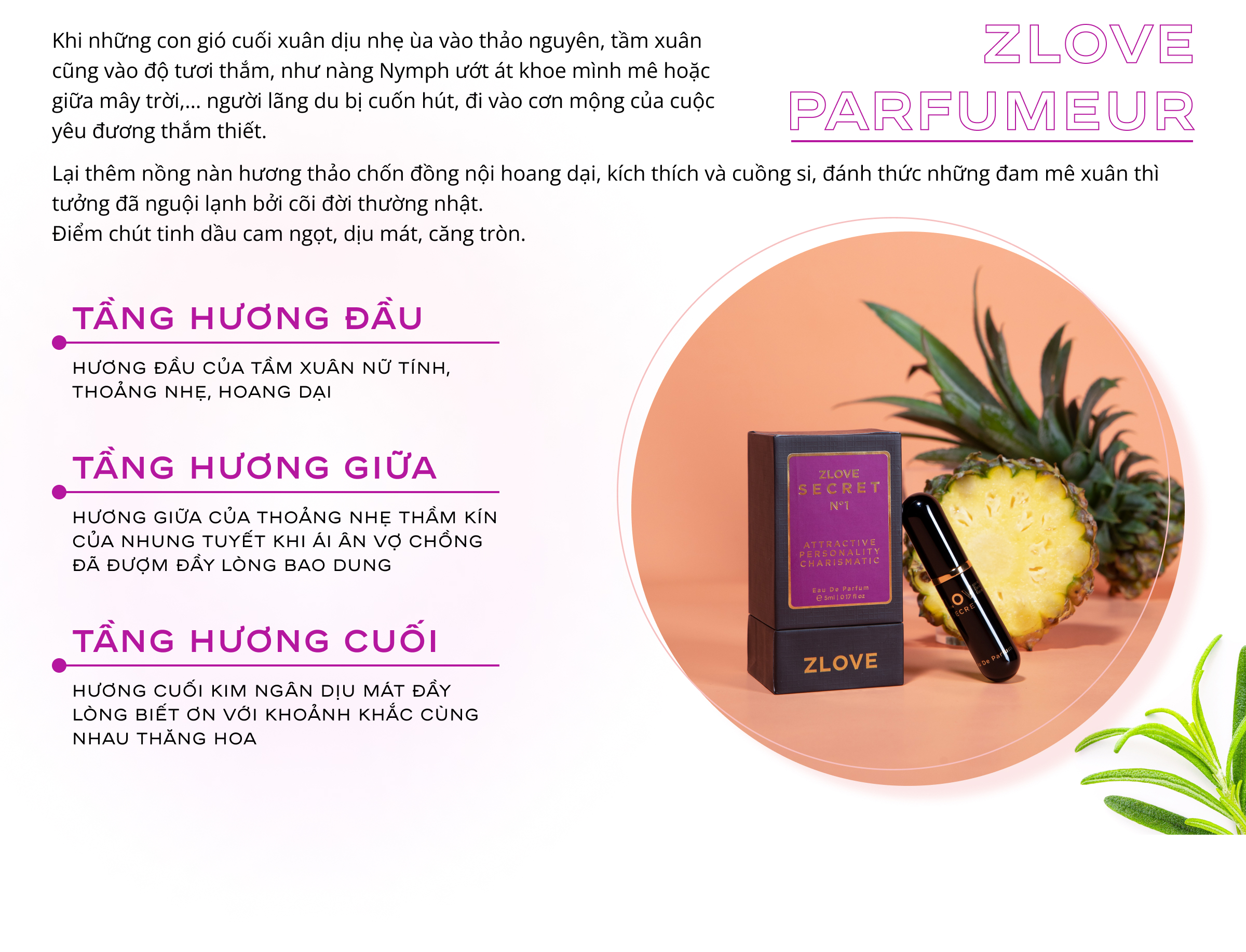 (Mua 1 tặng 1) Nước hoa vùng kín nữ cao cấp chính hãng Zlove Secret 5ml với hương thơm ngọt ngào, quyến rũ, nữ tính