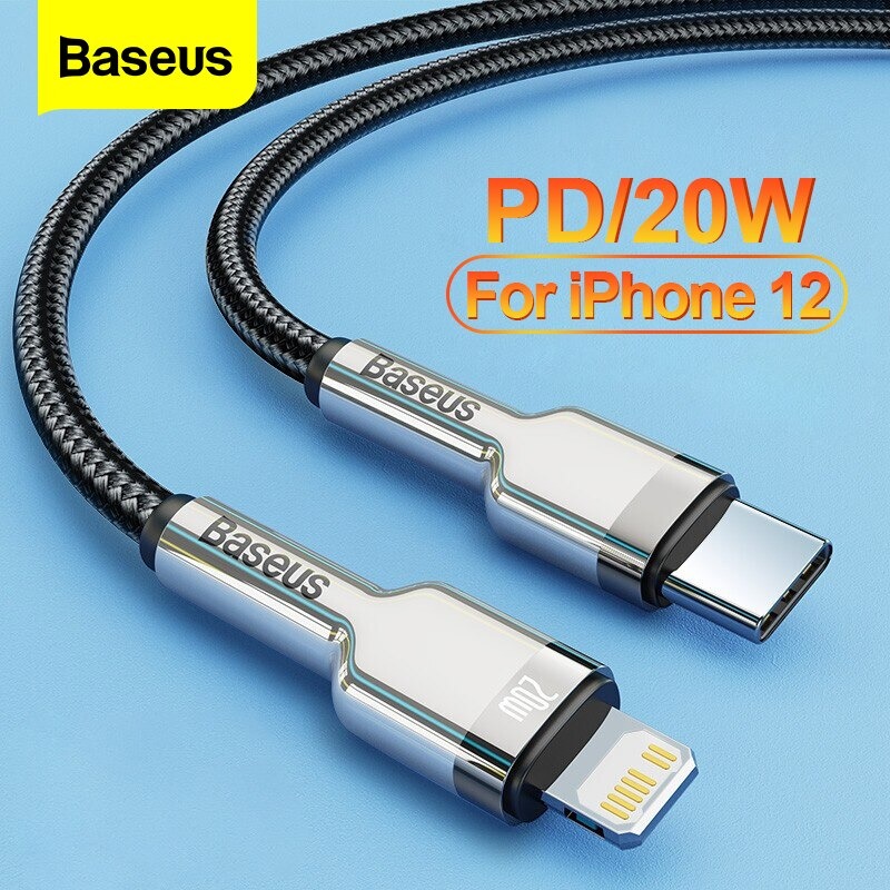 Cáp Sạc Baseus Cafule Series Metal Data Cable Type-C to iP 20W - Hàng Chính Hãng