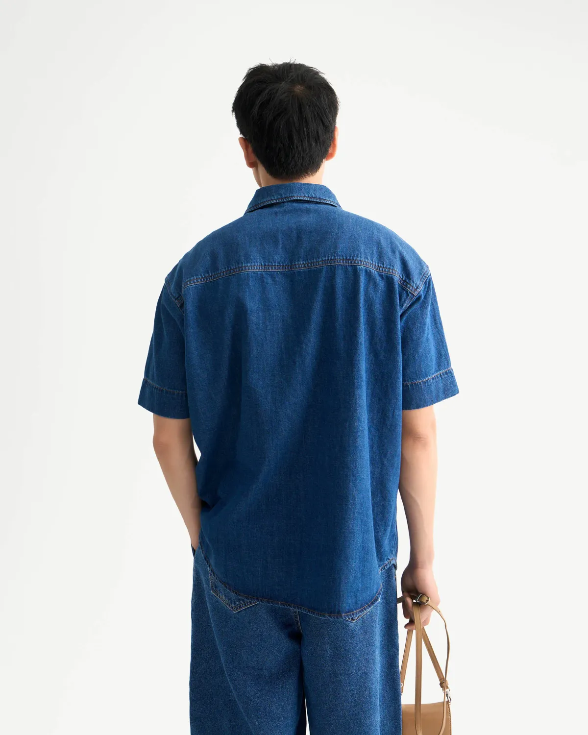 Áo sơ mi denim nam Form Loose - RT 10S25DSH001 | ROUTINE CÀ MAU