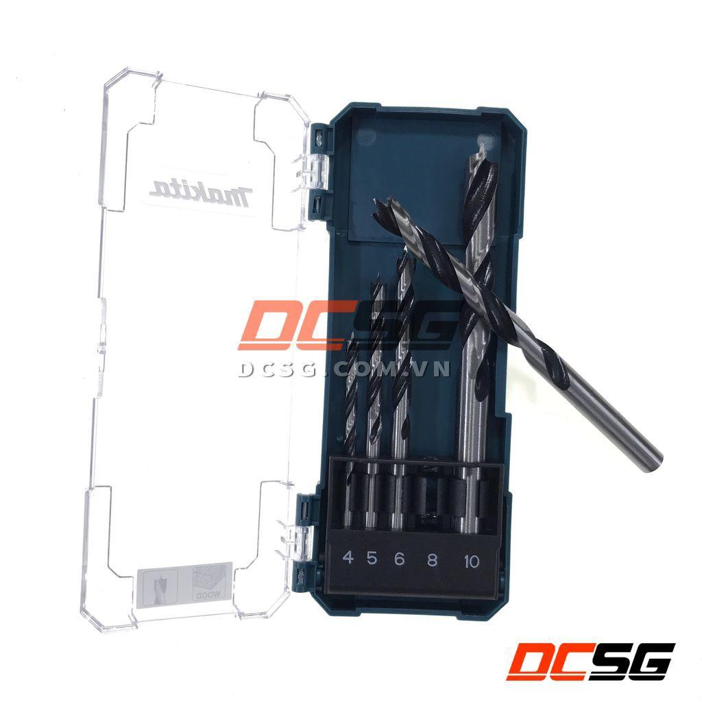 Bộ mũi khoan gỗ chân tròn 05 cái Makita D-72861