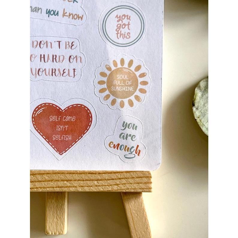 Sticker sheet self love - chuyên dán, trang trí sổ nhật kí, sổ tay | Bullet journal - Unim040