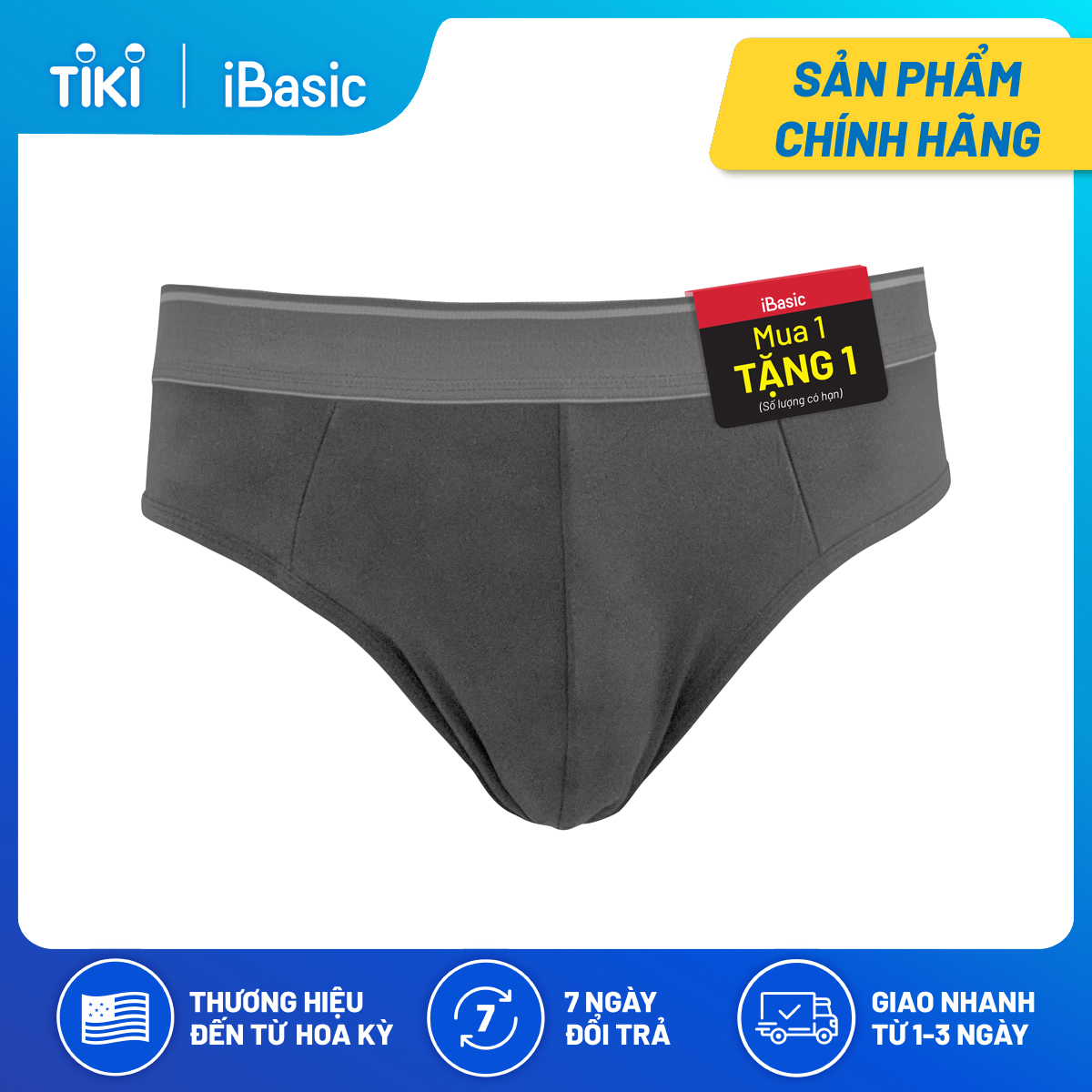 [MUA 1 TẶNG 1] Pack 2 Quần lót nam brief iBasic PA2PANM111