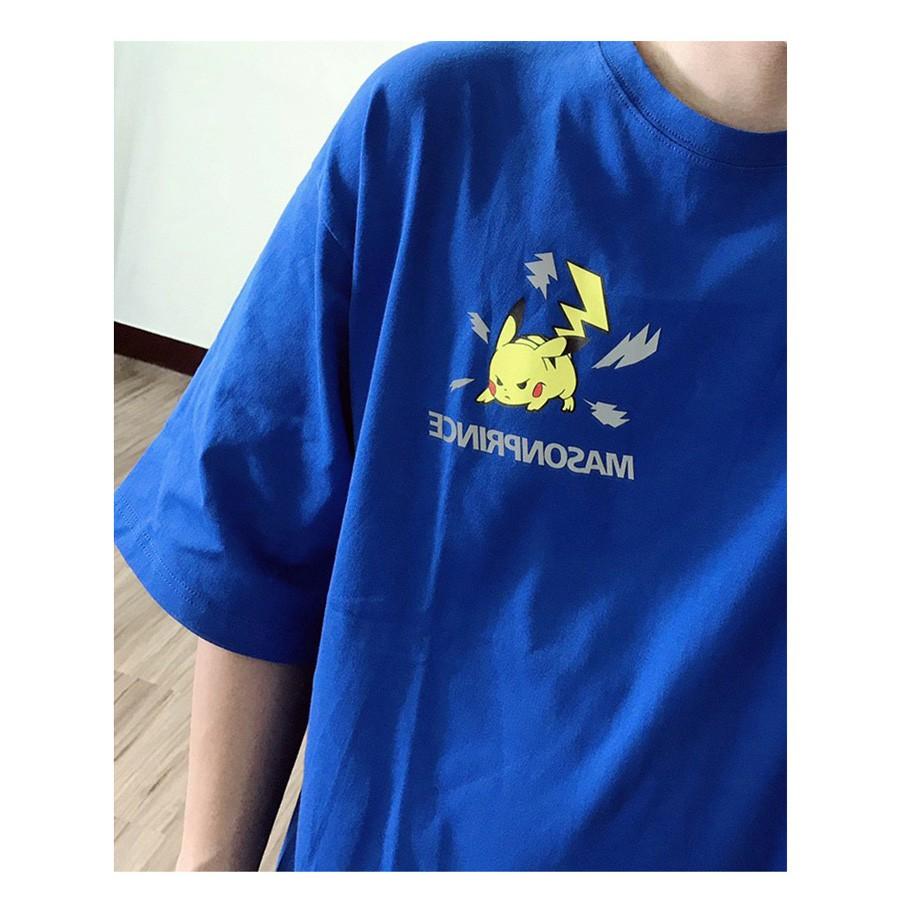 Áo Thun Phản Quang Tay Lỡ Unisex Pikachu 1