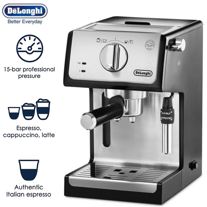 Máy pha cà phê Espresso Delonghi ECP35.31 công suất 1100W, dung tích 1.1 lít - Hàng nhập khẩu