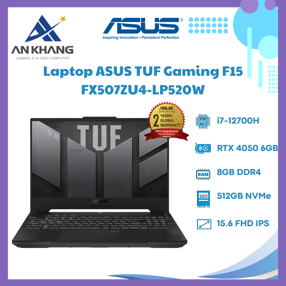 Laptop ASUS TUF Gaming F15 FX507ZU4-LP520W - Hàng Chính Hãng - Bảo Hành 24 Tháng