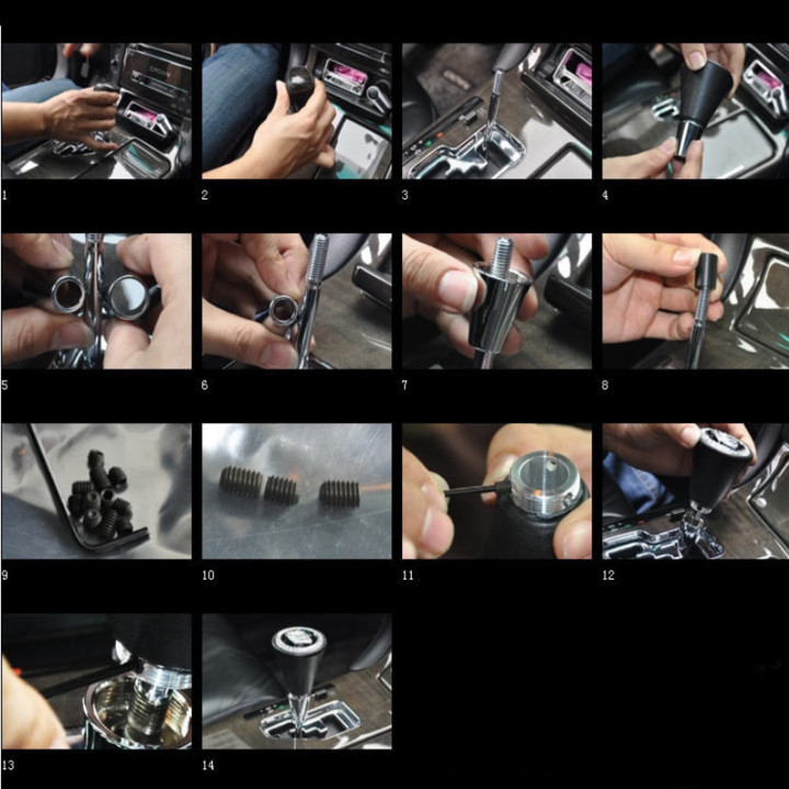 Tay nắm cần số sàn ô tô bọc da cao cấp