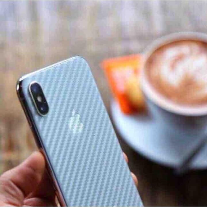 Miếng dán lưng chống trầy cho iPhone X vân Carbon