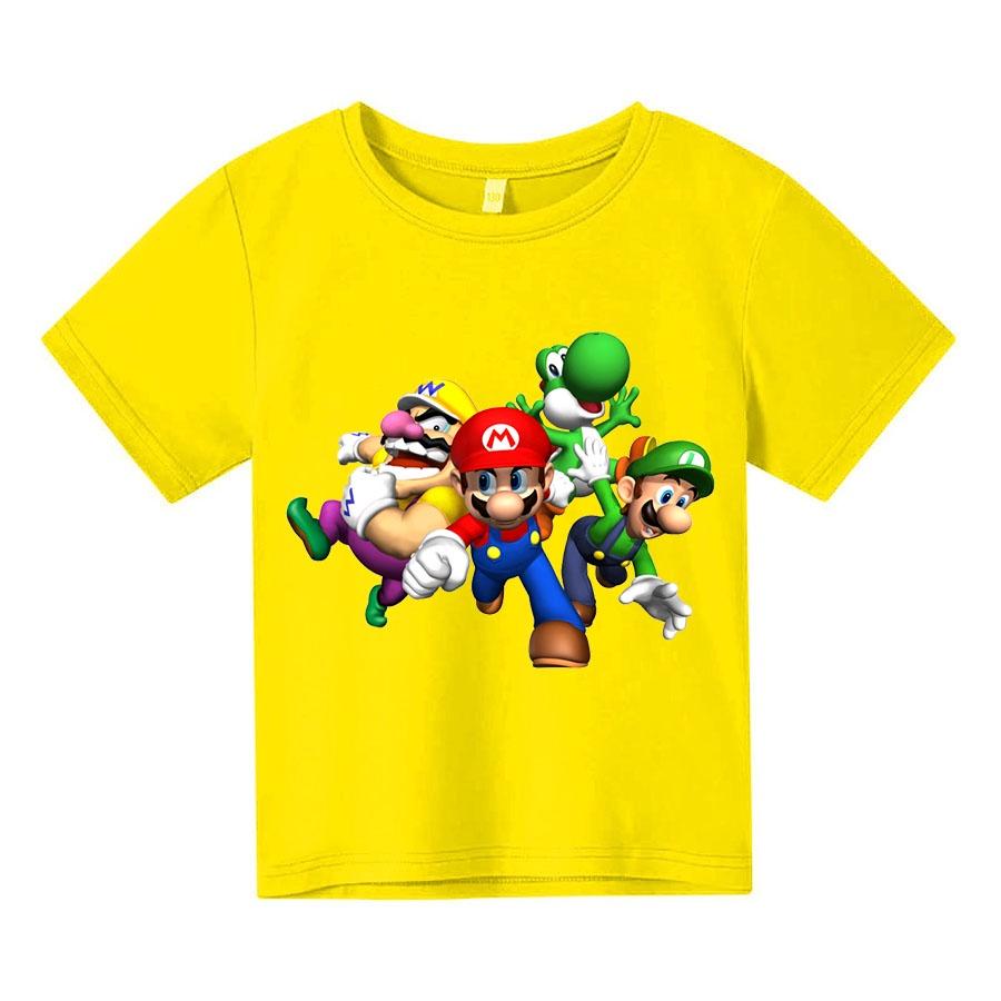 Áo thun trẻ em biệt đội mario Có size người lớn, King Cotton