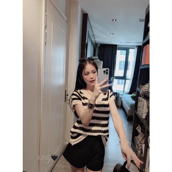 Áo cộc tay len lỗ QC