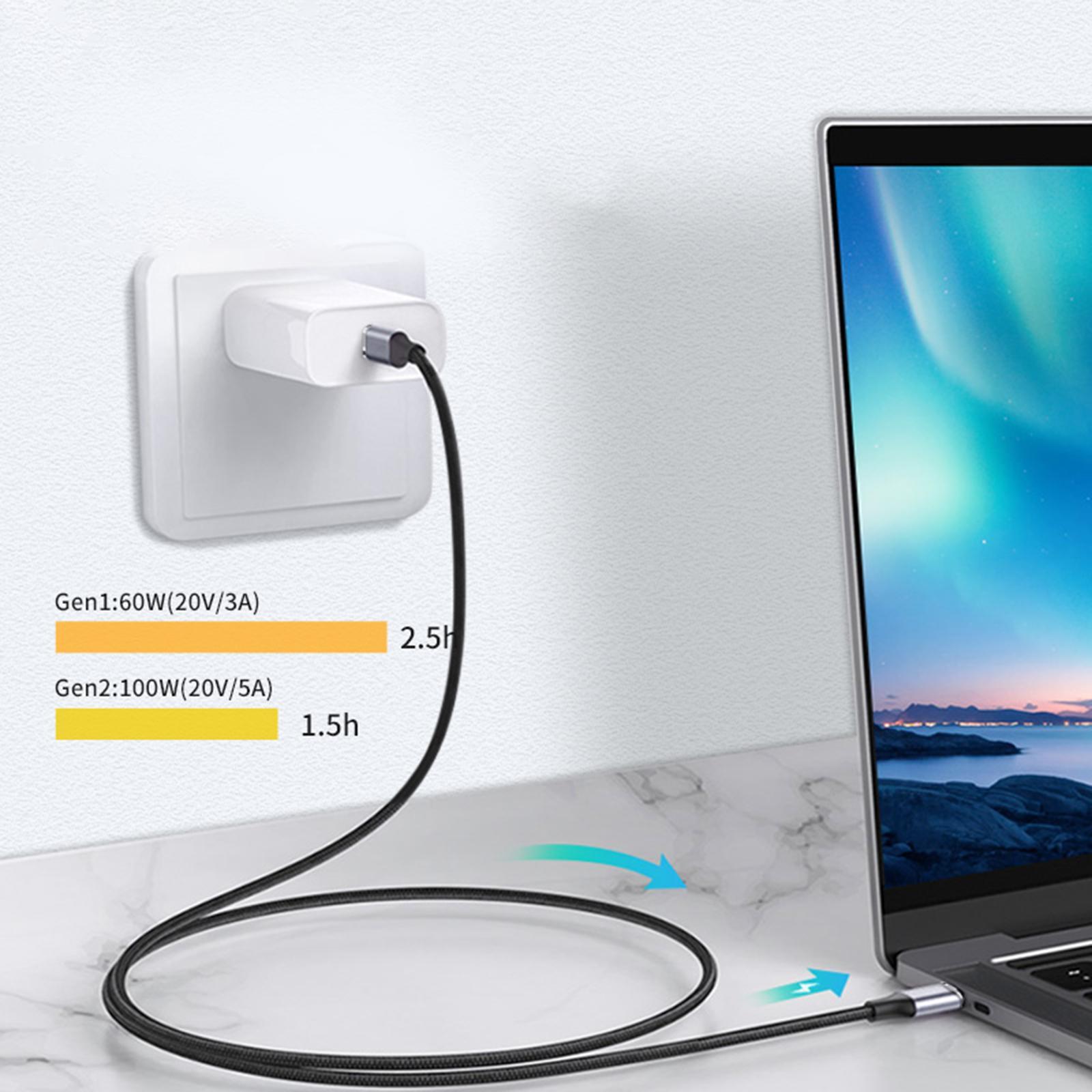 Usb-C to Usb-C Cable 90 Degree Angled USB 3.1 for Smart Phone Computer
