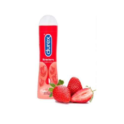 Gel bôi trơn Durex Play Strawberry 100ml - Hương dâu - 100% Hàng chính hãng