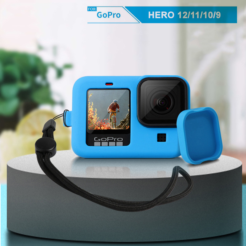 Vỏ silicon kèm nắp che cho GoPro Hero 9, GoPro Hero 10, GoPro Hero 11, GoPro Hero 12