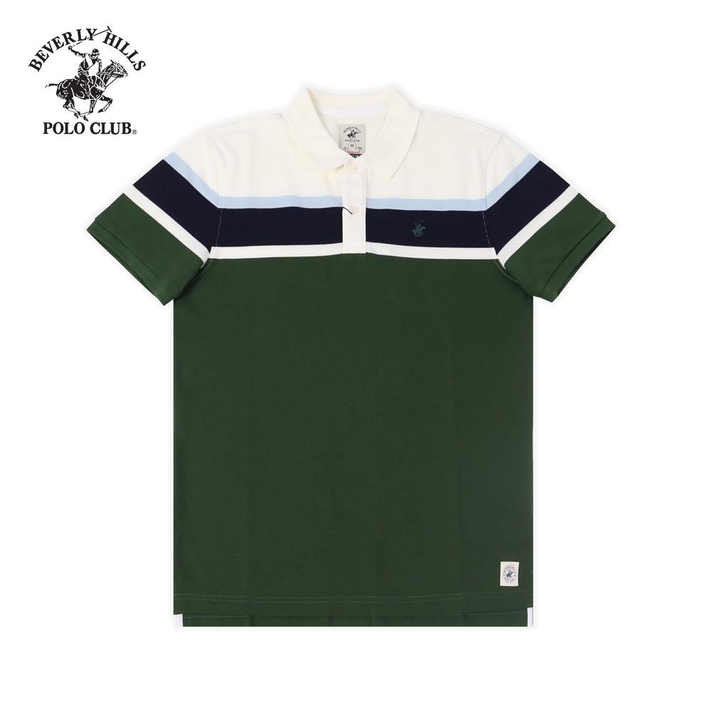 Áo Polo ngắn tay nam Beverly Hills Polo Club Regularfit 100% cotton màu xanh lá - PMRSS20TL076