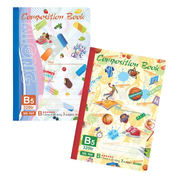 Sổ may KLONG B5 320tr kẻ lề, 70/90; MS: 969