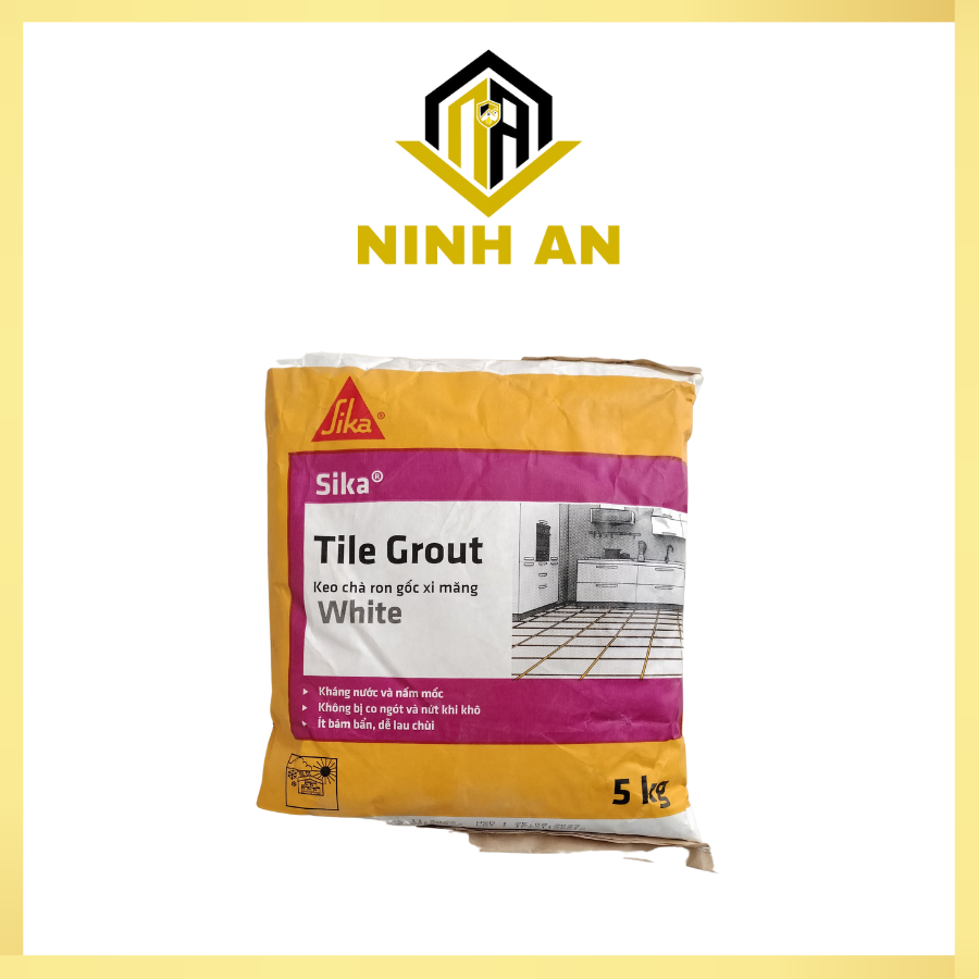 Sika Tilegrout white 5kg bao - Keo chà ron gốc xi măng