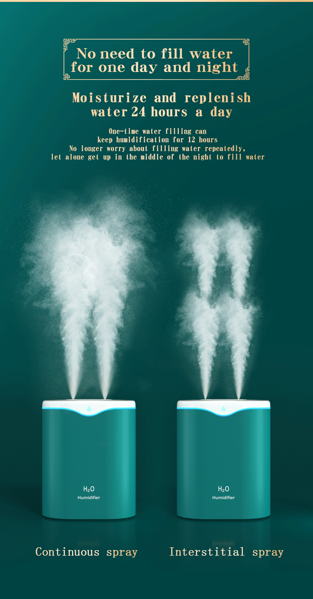 Máy Tạo Độ Ẩm Không Khí 2L Tinh Dầu Hương Thơm Khuếch Tán Đôi Đầu Phun Bằng Coloful LED Siêu Âm Ẩm Khuếch Tán Hương Thơm