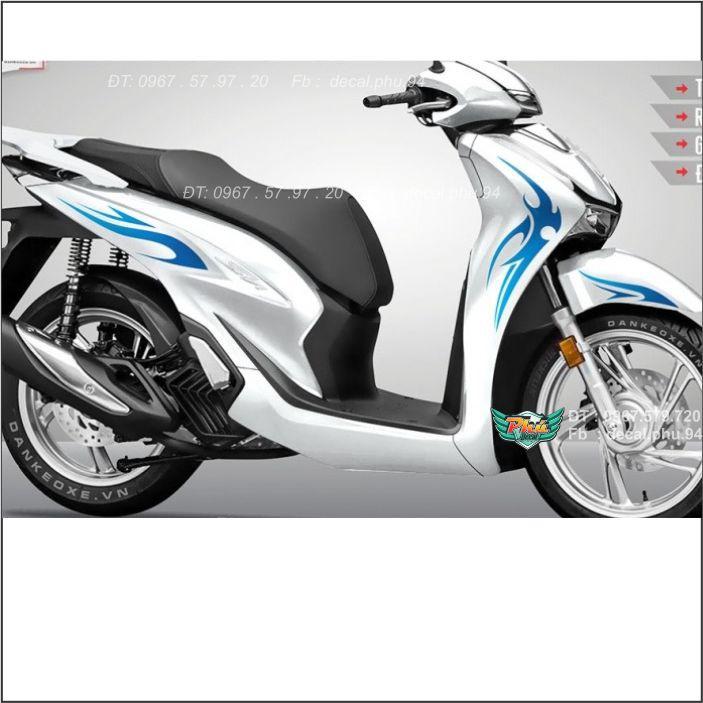 Tem Rời SH Trắng 2020 Chỉ xanh