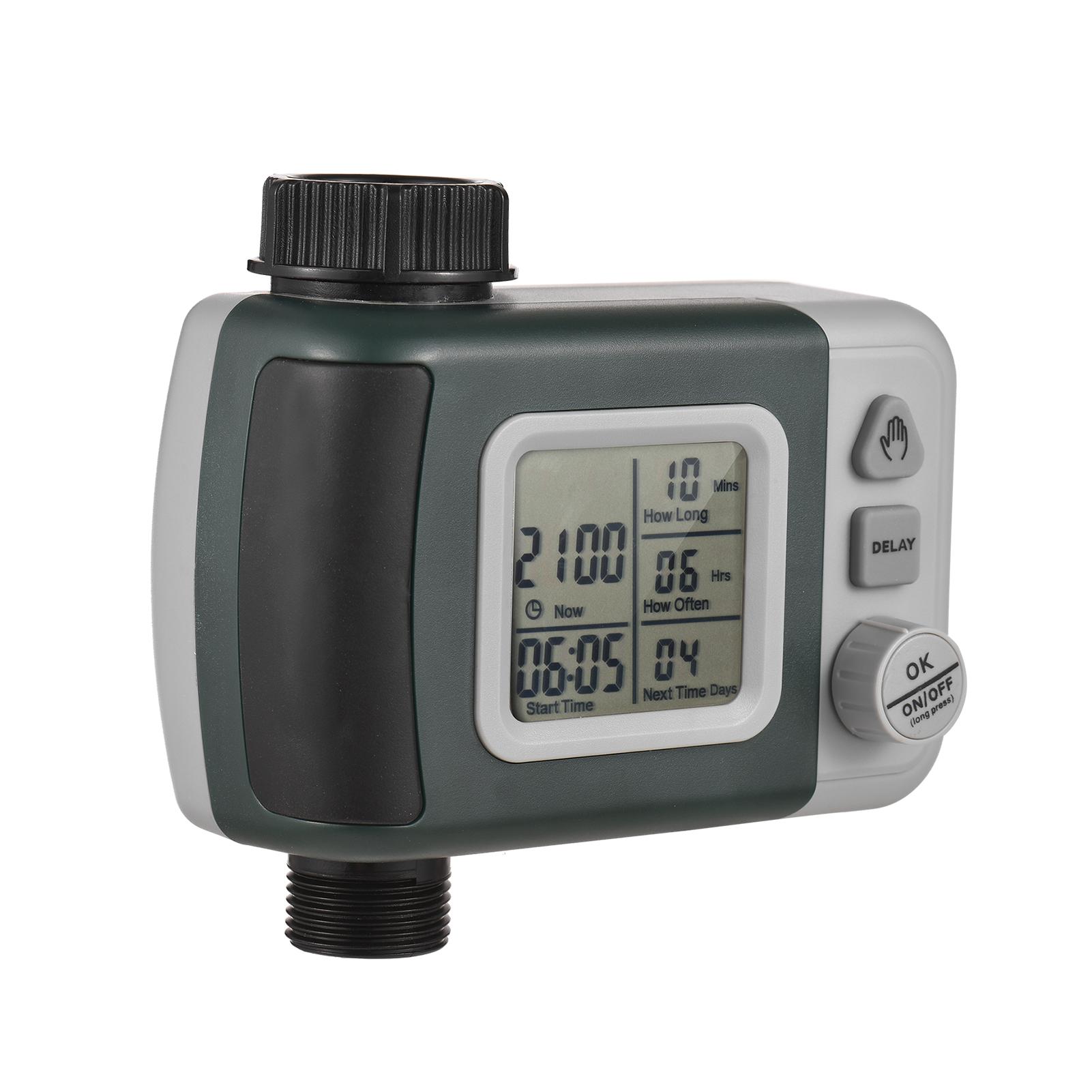 Digital Automatic Watering Timer Programmed Garden Irrigation Timer Hose Faucet Sprinkler with Rain Delay Intelligent Irrigation Controller for Lawn Farmland Courtyard Greenhouse