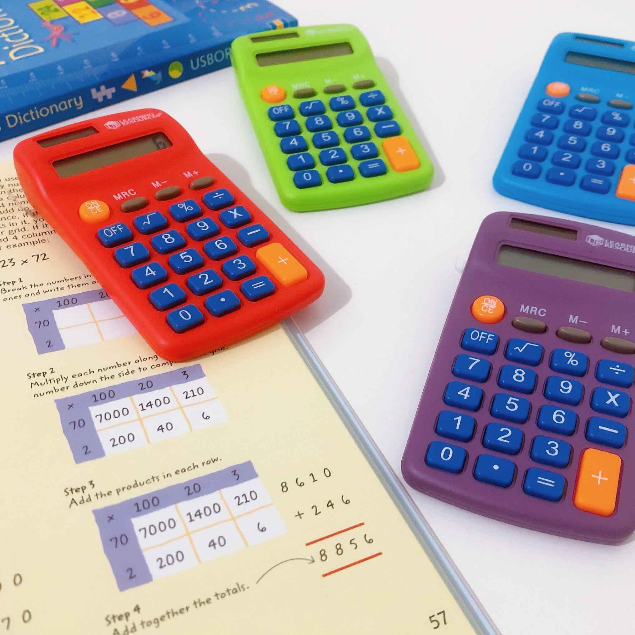 Learning Resources Máy tính cầu vồng - Rainbow Calculators