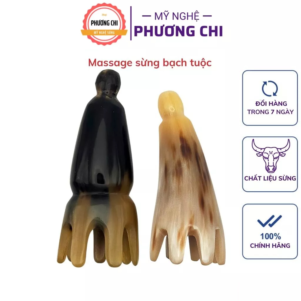 Dụng cụ massage đầu bằng sừng, Cây mát xa đầu hình bạch tuộc | Mỹ Nghệ Phương Chi