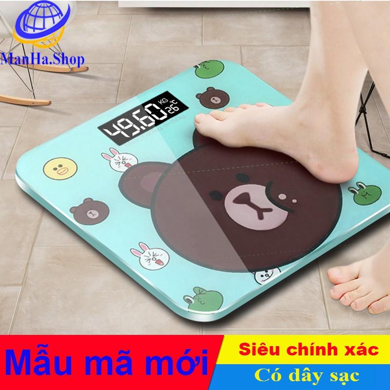 Cân điện tử sức khỏe có dây sạc, Cân điện tử mini, Độ chính xác cao TẠI ENZO PRO