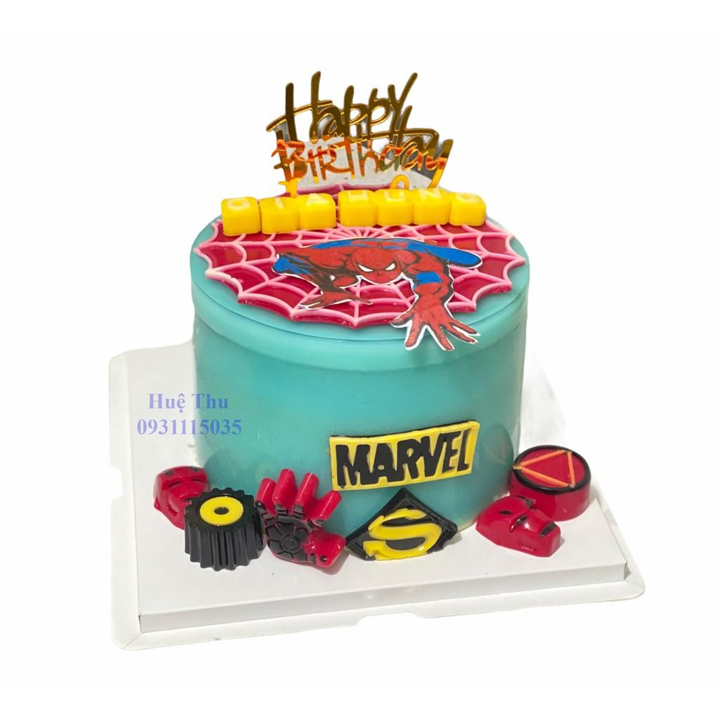 Khuôn silicon siêu nhân Marvel (bàn tay, logo, mặt nạ) làm rau câu 4D pudding, bánh nướng