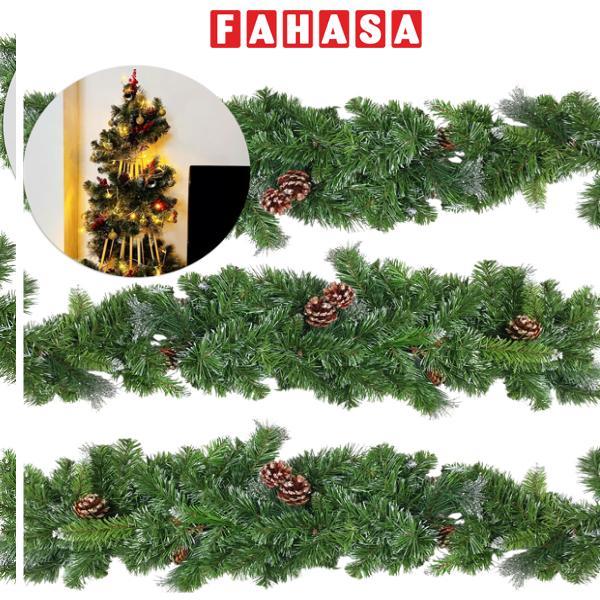 Dây Trang Trí Noel 3 Loại Lá Gắn Trái Thông 270 cm - Chaang Chiia LP-G10-3LL
