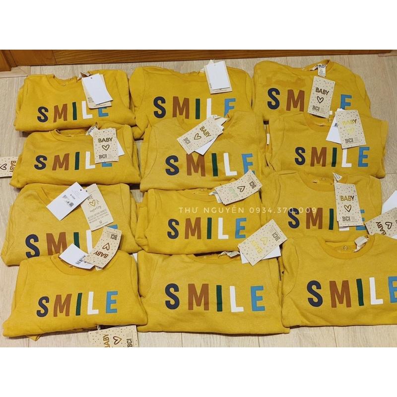 Bộ dài tay da cá smile vàng cho bé yêu