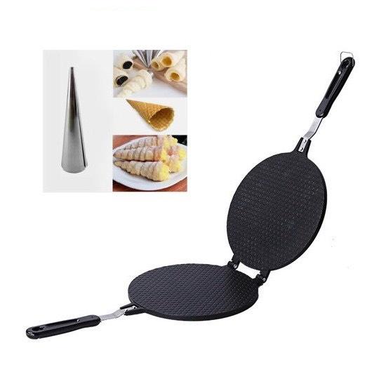 Khuôn Làm Bánh Ốc Quế Kẹp Cuốn Gang Chống Dính Loại Lớn Cao Cấp