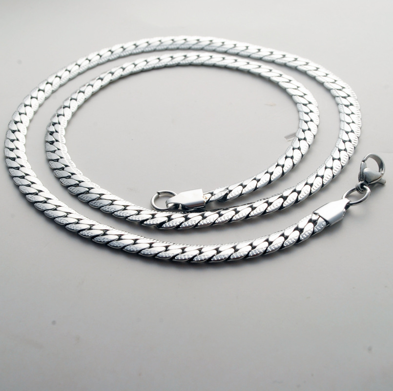 Dây chuyền nam hợp kim không gỉ, dài 50 cm, bền màu, rộng 5mm