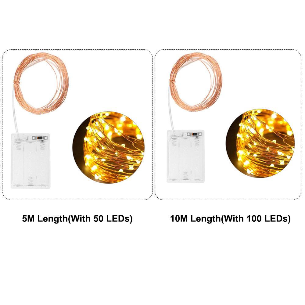 Dây đèn LED 5/10m trang trí giáng sinh, bữa tiệc, lễ hội