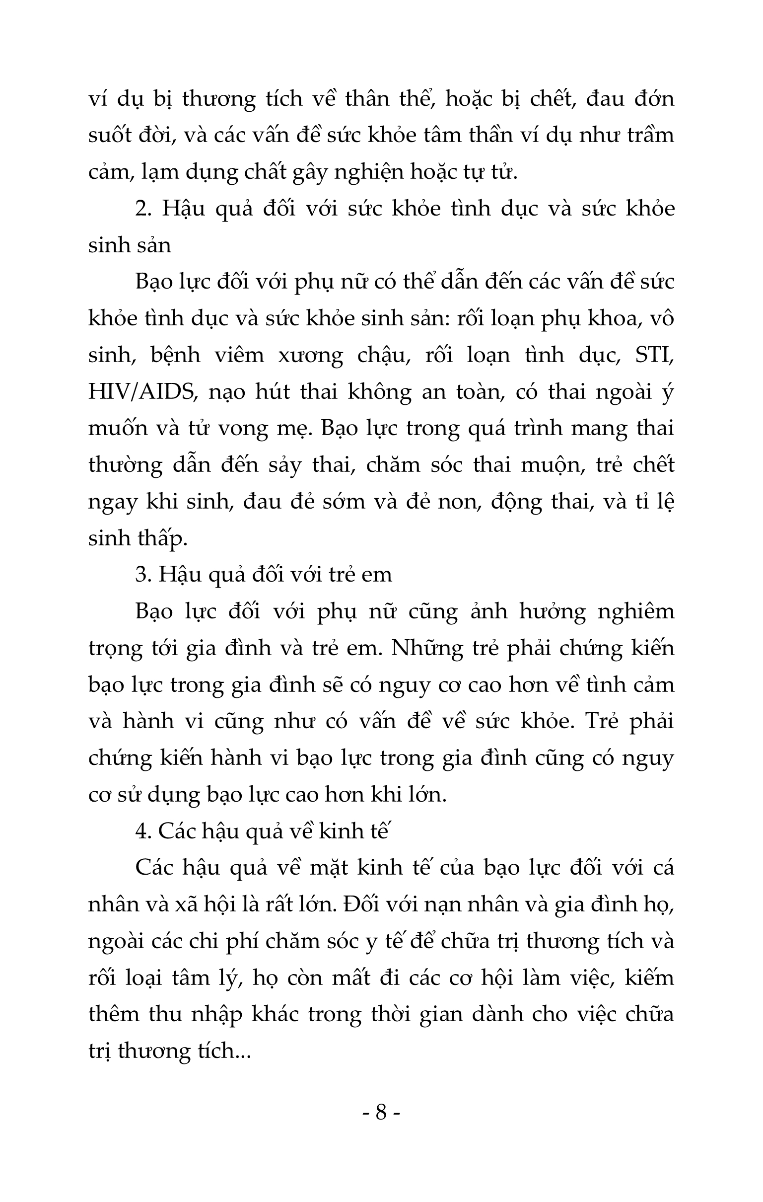 Ngăn Chặn Bạo Lực Đối Với Phụ Nữ Và Trẻ Em Gái