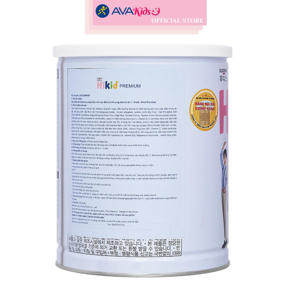 Sữa bột Hikid Premium (sữa non) 600g (1 - 9 tuổi) - Hàng Chính Hãng