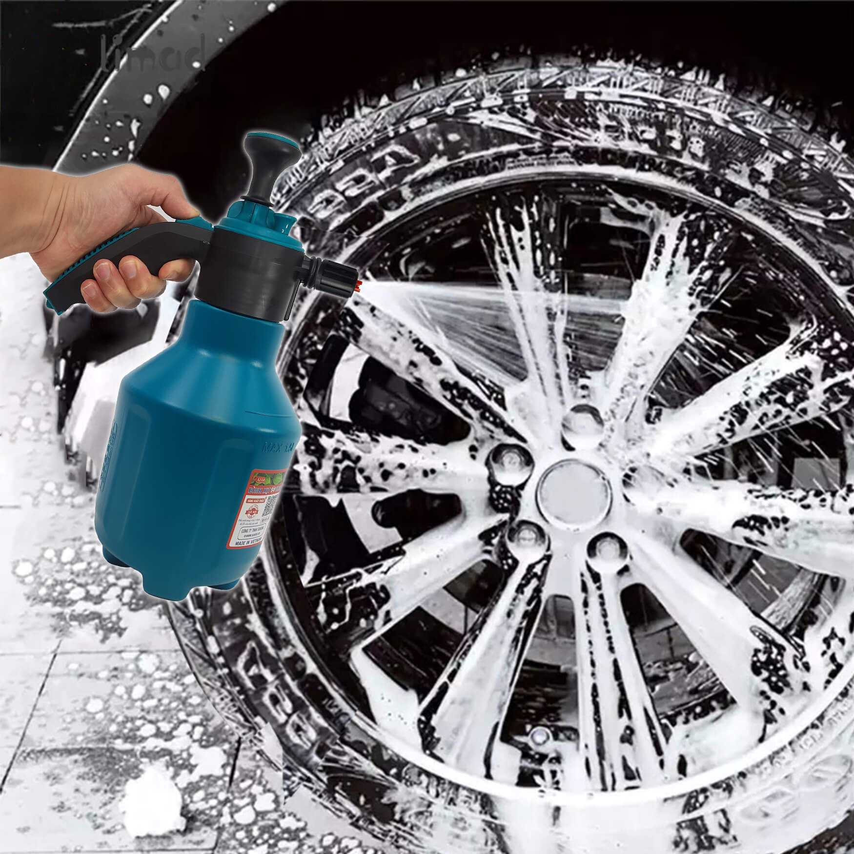 Bình Xịt Bọt Tuyết Rửa Xe Mini, Thể Tích 1,5 Lit SU1.5L-05, Nhiều Màu Tùy Chọn, Bảo Hành 1 Tháng, Thiết Kế Kiểu Dáng Tiện Lợi, Khóa Xịt Tự Động Rảnh Tay, Chất Liệu Nhựa HDPE Siêu Bền,