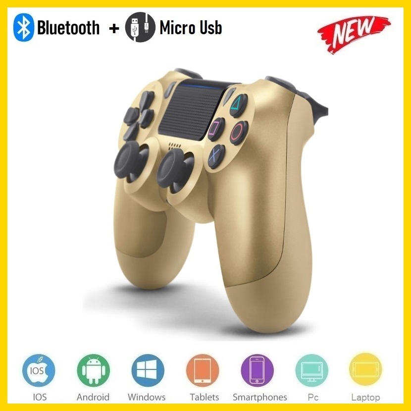 Gamepad Không dây Bluetooth PlayStation Gold cho máy tính - điện thoại - máy game Console