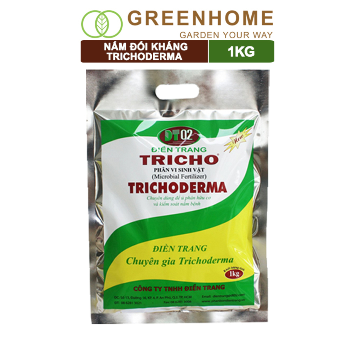 Nấm Đối Kháng Trichoderma Greenhome, Điền Trang, Bao 1kg, Ủ Phân Hữu Cơ, Ủ Rác, Đậu Tương, Khử Mùi, Cải Tạo Đất