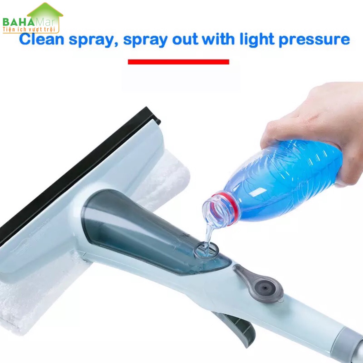 CÂY LAU - GẠT KÍNH ĐA NĂNG TỰ ĐỘNG PHUN XỊT NƯỚC "BAHAMAR" Đơn giản hóa việc LAU KÍNH từ kính cửa, vách kính... và giảm tối đa thời gian dùng cho việc vệ sinh kính.
