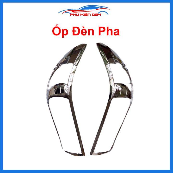 Ốp viền đèn pha hậu mạ crom Hilux Revo 2016-2017-2018-2019-2020 chống trầy trang trí bảo vệ xe