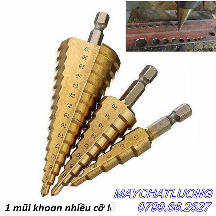 BỘ 3 MŨI KHOAN THÁP THẲNG ,XOẮN CỠ LƠN HSS