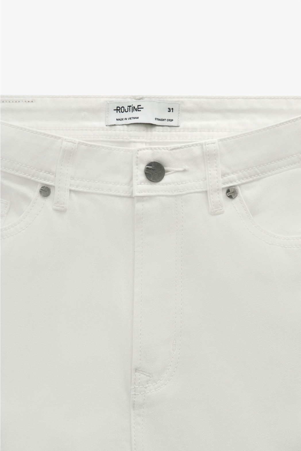 Quần Jean Nam ROUTINE Ống Suông Trơn Form Straight Crop - 10S23DPA018 | LASTORE MENSWEAR