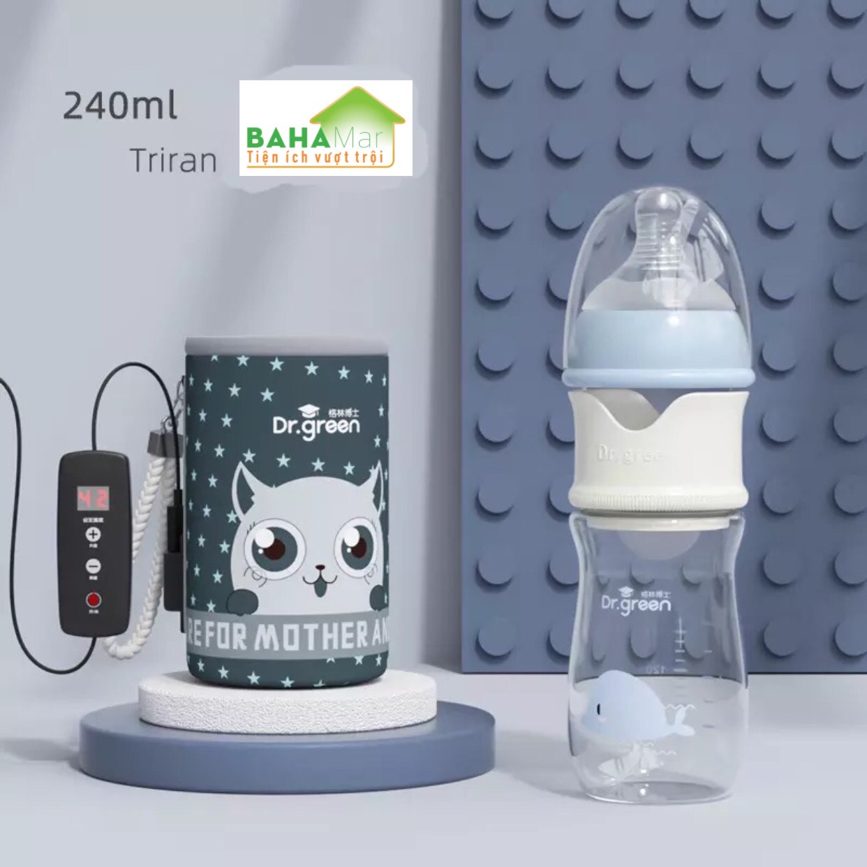 BÌNH SỮA KÈM Ủ TỰ ĐỘNG PHA NHANH "BAHAMAR" Có ngăn chứa sữa riêng biệt, khi cần ấn nhả để lắc pha nhanh trong tích tắc. Có thể điều chỉnh nhiệt độ , có thể hâm sữa, nhiệt độ không đổi.